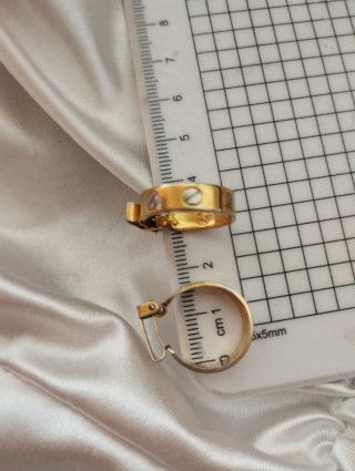 Orecchini cerchi clip vintage oro