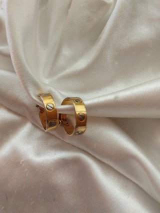 Orecchini cerchi clip vintage oro
