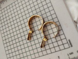 Orecchini cerchi clip vintage oro