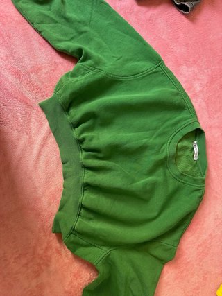 Sudadera Zara Cropped Verde Talla S