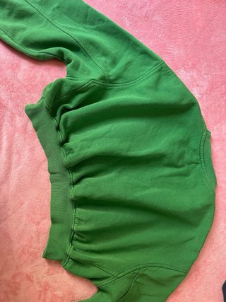 Sudadera Zara Cropped Verde Talla S