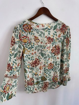 Blusa Springfield Flores Volantes Talla M