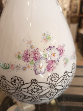 Jarrón Oblau Joyas de Porcelana con plata