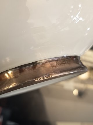 Jarrón Oblau Joyas de Porcelana con plata