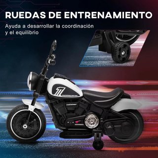 Moto Eléctrica Niños 6V 18-36 Meses Blanco
