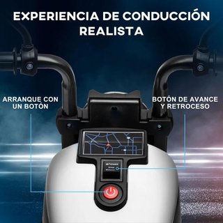 Moto Eléctrica Niños 6V 18-36 Meses Blanco