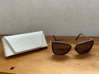 Occhiali da vista/sole cat-eye marrone e oro