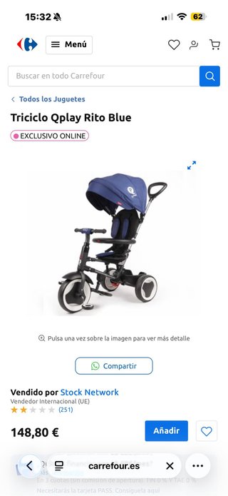 Triciclo Qplay Rito Blue