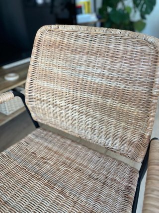 Sillón Ratán y Metal IKEA.