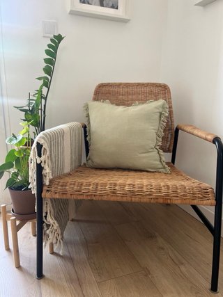 Sillón Ratán y Metal IKEA.