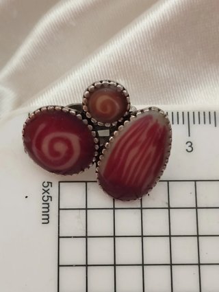 Orecchini vintage clip argento smalto design