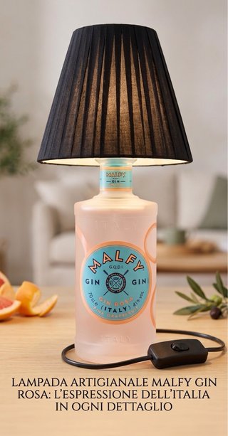 Lampada artigianale Malfy Gin Rosa