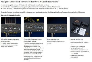 LEKATO MINI AMPLIFICADOR DE GUITARRA