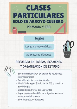 Clases particulares para primaria y ESO