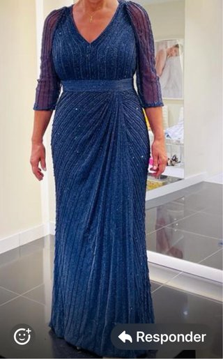 Traje de fiesta Rosa Clará azul talla XL