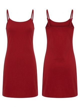 Vestido Rojo Básico Tirantes Corto