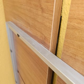Espejo decorativo de pared 6 piezas efecto madera