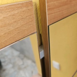 Espejo decorativo de pared 6 piezas efecto madera