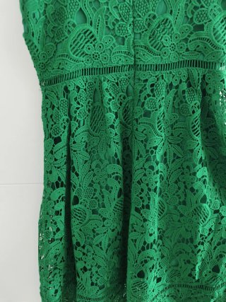Vestido de encaje verde