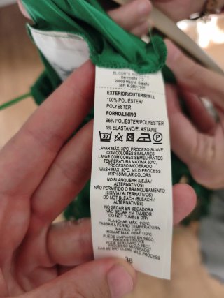 Vestido de encaje verde