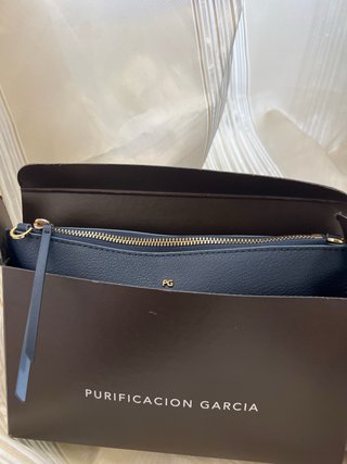 Bolso Purificación García Piel Azul Original