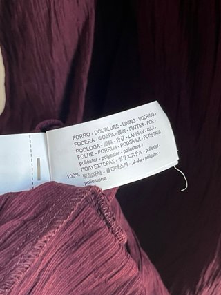 Vestido Midi Zara Burdeos XS