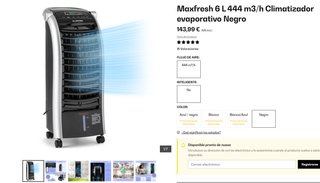 Ventilador Climatizador evaporativo