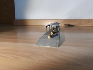 Andén estación tren escala N maqueta