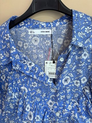 Camisa Sfera lila Estampado Floral Talla L