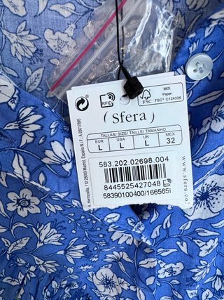 Camisa Sfera lila Estampado Floral Talla L