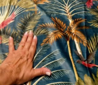 Tela Terciopelo/Antelina Estampado Tropical