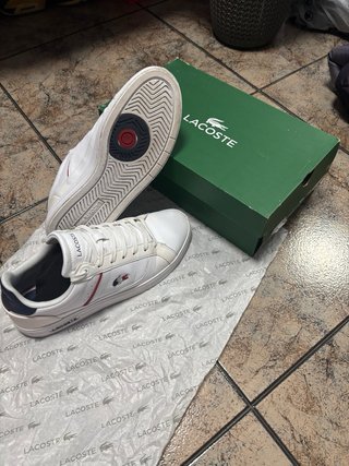 Zapatillas Lacoste Blancas y Azules