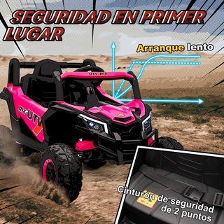 Coche Eléctrico Niños UTV 12V 2 Motores Usado Rosa