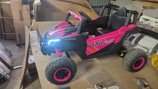 Coche Eléctrico Niños UTV 12V 2 Motores Usado Rosa