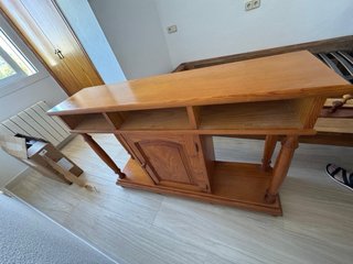 Cama madera 135x190 + recibidor + espejo