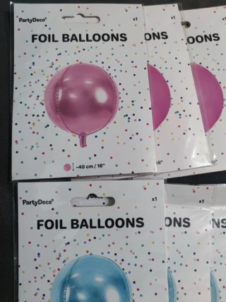 Lote 12 globos foil PartyDeco 40 cm