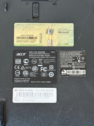 Lote 2 portátiles Acer Aspire 5735 y 5735Z piezas