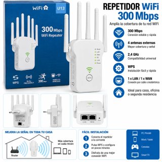 Repetidor WiFi 300 Mbps 4 Antenas