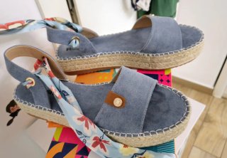 Sandalias Refresh Azul con Lazo