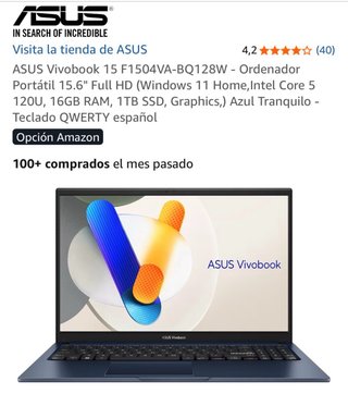 Portátil ASUS Vivobook 15 Azul