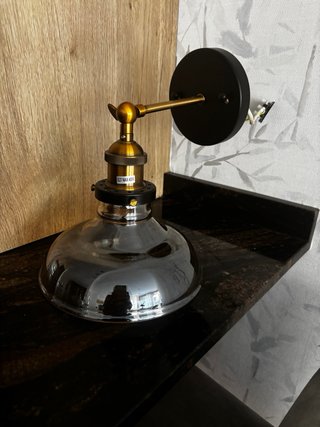 2 Apliques de pared negros y dorados