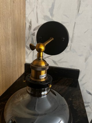 2 Apliques de pared negros y dorados