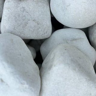 PIEDRA MÁRMOL CANTO RODADO BLANCO 60/90