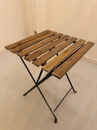 Mesa Terraza Plegable Madera y Metal