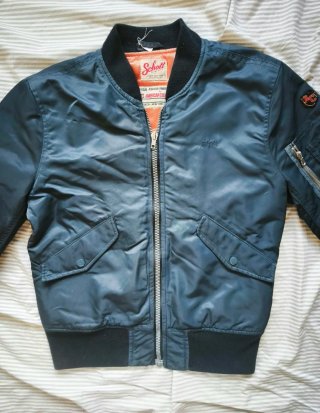 Chaqueta Bomber Schott Azul