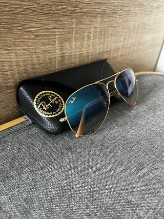 Gafas de sol Ray-Ban Aviator Doradas Azules