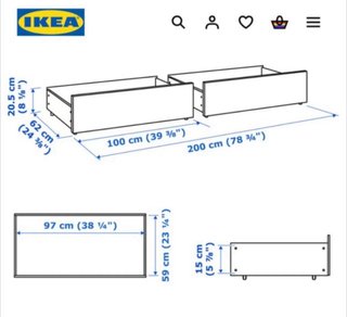 4 Cajones Cama Malm Ikea Blancos