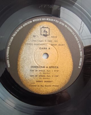 Sunny Murray - Homenaje a Africa Vinilo Jazz