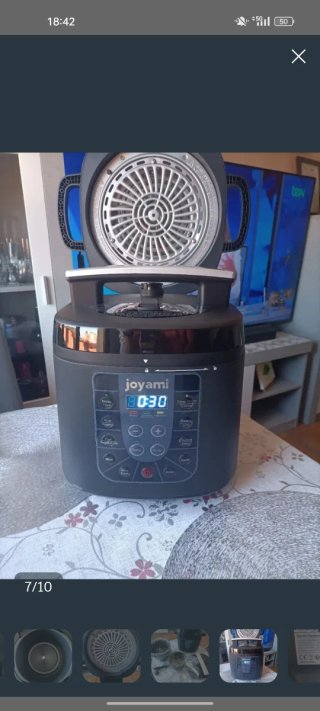 Olla a presión y freidora de aire 2 en 1 Joyami