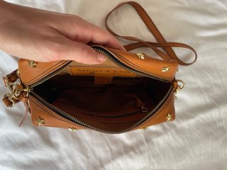 Bolso marrón mercules nuevo con estrellas doradas